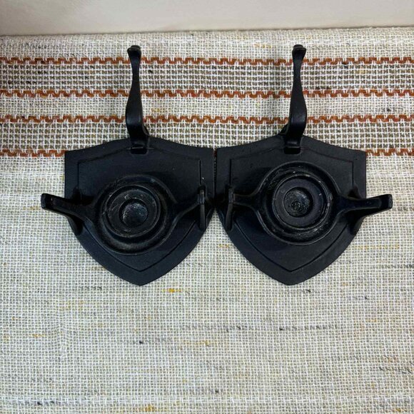 Rare Vintage 1970s Cast Iron sconces | Wall candle holders, Japan - Picture 5 of 6